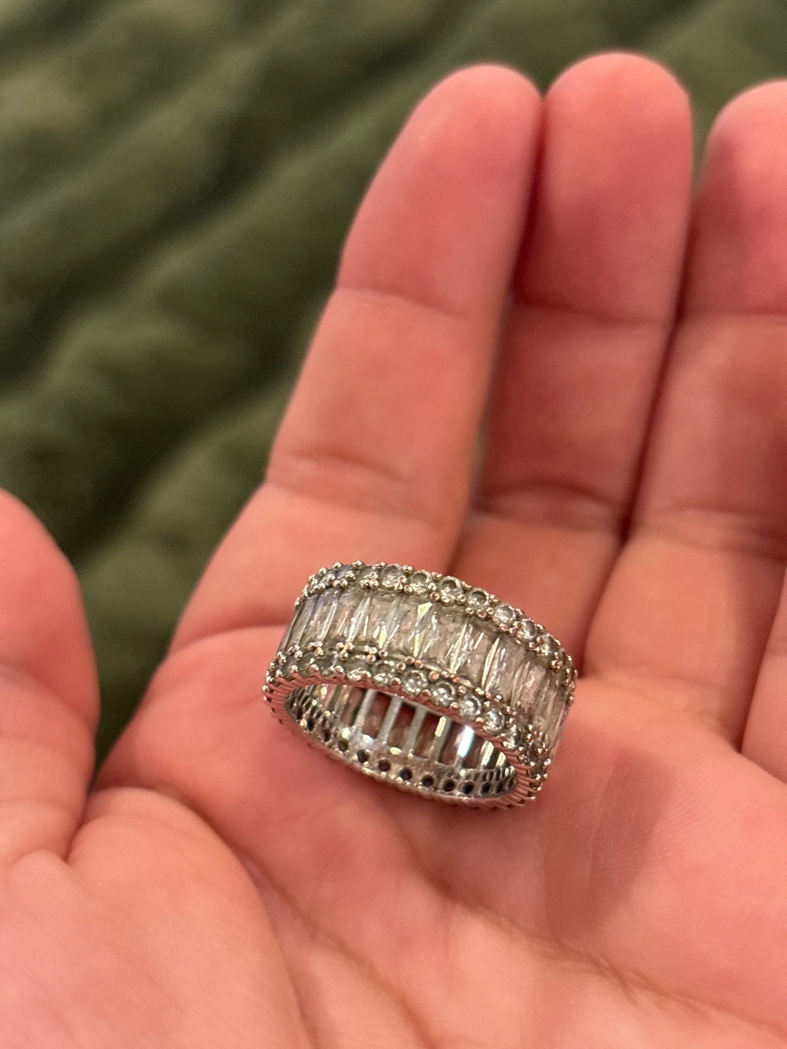 Submitted photo of Diamond and White Metal Eternity Ring