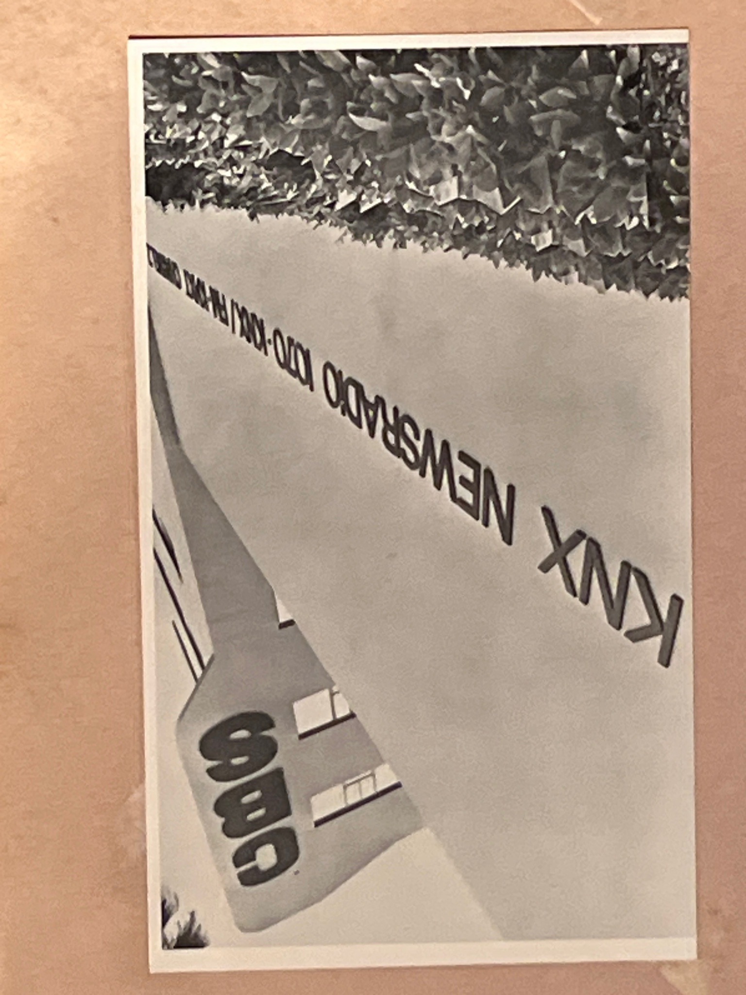Submitted photo of Vintage QSL postcard for KNX Newsradio