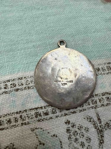Mexican Sterling Silver Pendant Back