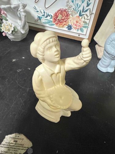 Boy Playing Drum Figurine or Cologne Decanter