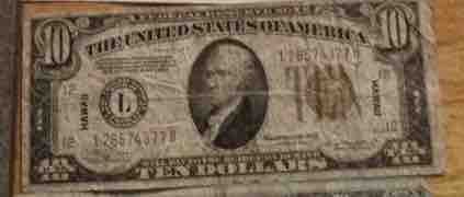 United States Ten Dollar "Hawaii" Federal Reserve Note, Series 1934A