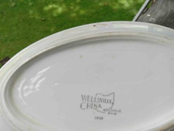 Wellsville China Oval Serving Platter (1959)