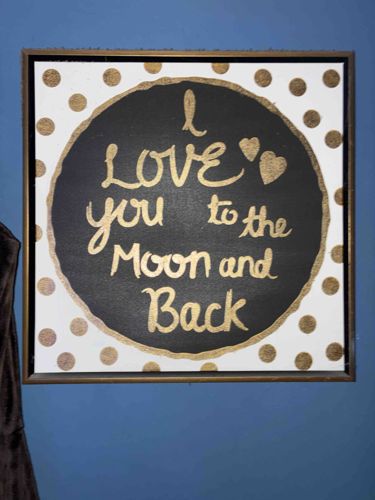 I Love You to the Moon and Back Framed Canvas Wall Art