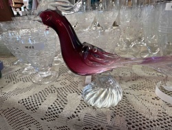 Murano Style Glass Pheasant Figurine