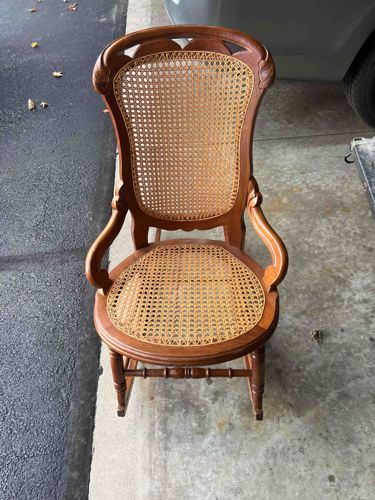 Victorian Style Cane Rocking Chair
