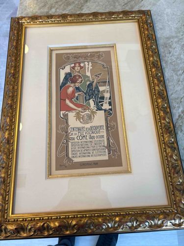Centenaire de la Pile Voltaïque Lithograph