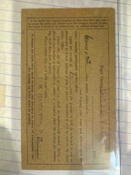 U.S. Postal Service 'Parcel of' Notification Card