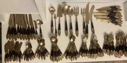 Vintage Thai Bronze Flatware and Serving Set