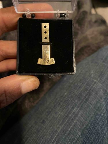 Vintage Brass or Gold-Toned Numerical Scale Component