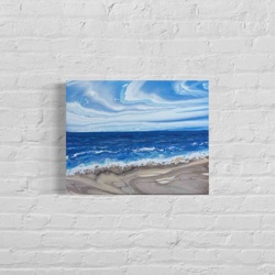 Acrylic Pour Seascape Painting