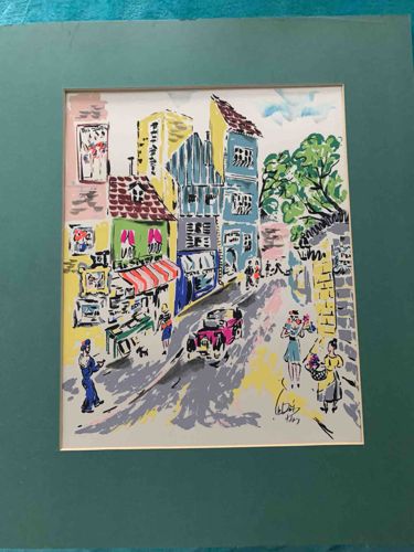 L. C. Day (attr.) Framed Street Scene Art Print