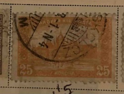 Used Hungarian Stamp, 25 Korona Denomination