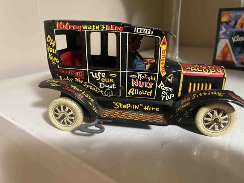 Vintage J. Chein & Co. 'Old Jalopy' Wind-Up Tin Lithograph Toy