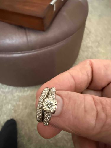 Vintage Diamond Bridal Wedding Set