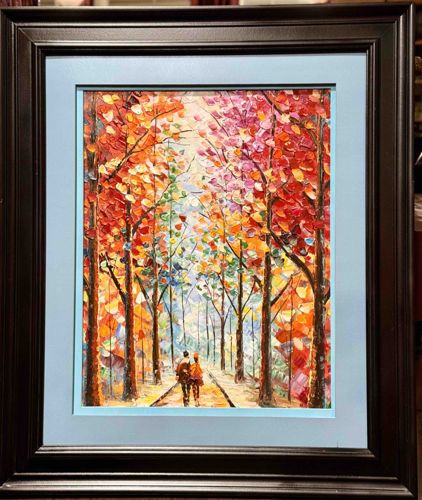 Autumn Path Palette Knife Painting