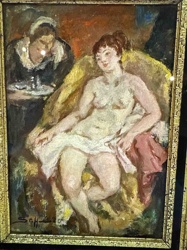 Seated Nude with Attendant