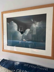 Framed 'Night Sky with Interior View' Art Print