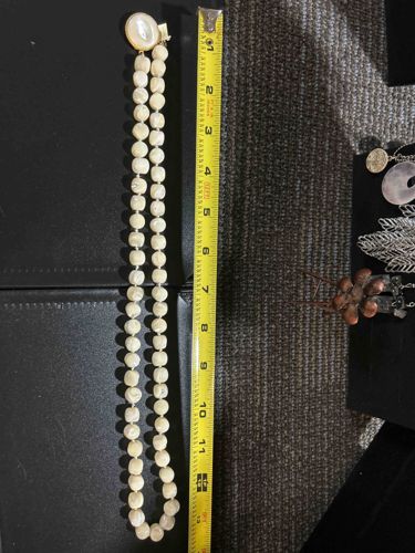 Cultured Pearl Necklace with Gold Tone Clasp