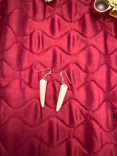 Tusk-Shaped Drop Earrings