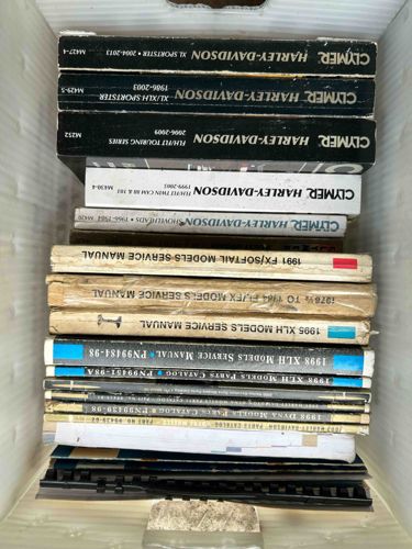 Collection of Harley-Davidson and Clymer Motorcycle Service and Parts Manuals
