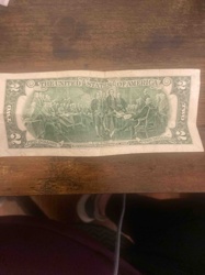 United States Two-Dollar Bill (Reverse Side)