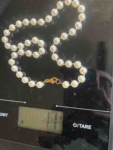 Faux Pearl Necklace with Gold-Tone Clasp