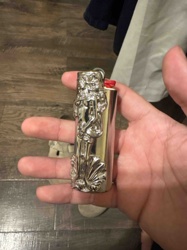 Stussy Chrome Mermaid Lighter Case