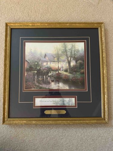 Sunday Outing by Thomas Kinkade - Framed Scriptural Commemorative Print