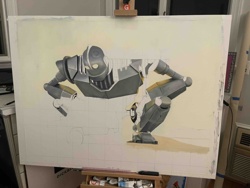 Painting of the Iron Giant (Work in Progress)