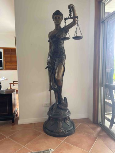 Large Bronze Lady Justice Statue