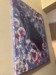 Abstract Floral Acrylic Pour Painting