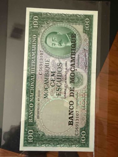 Mozambique 100 Escudos Banknote (1961 Issue)