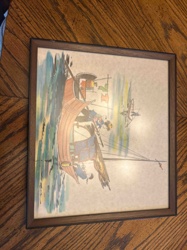 Framed Nautical Print featuring a Galleon