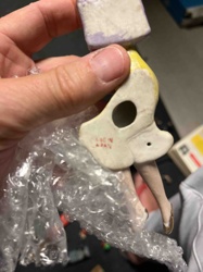 Vintage Japanese Ceramic Doll Leg/Body Fragment