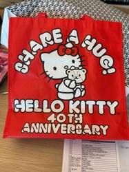 Hello Kitty 40th Anniversary 'Share a Hug!' Reusable Tote Bag