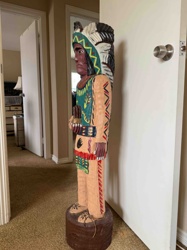 Native American Chief Wooden Statue