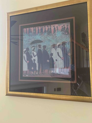 Framed 'Procession' Print by John W. Outterbridge (Attributed)