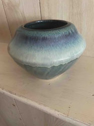 Studio Pottery Bowl with Multi-Tone Glaze