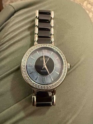 Eclipse Ladies' Watch with Diamond Accent Bezel and Ceramic Band