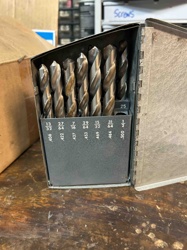 High-Speed Steel (HSS) Fractional Twist Drill Bit Set with Metal Index Case