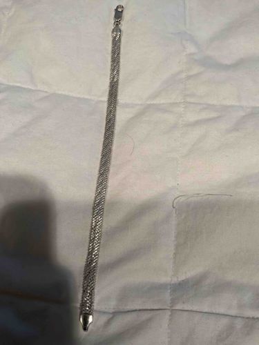 Multi-Strand Woven Mesh Sterling Silver Bracelet