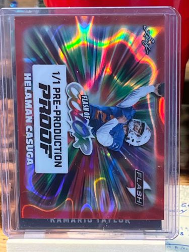 Leaf Flash of Color Helaman Casuga 1/1 Pre-Production Proof Trading Card