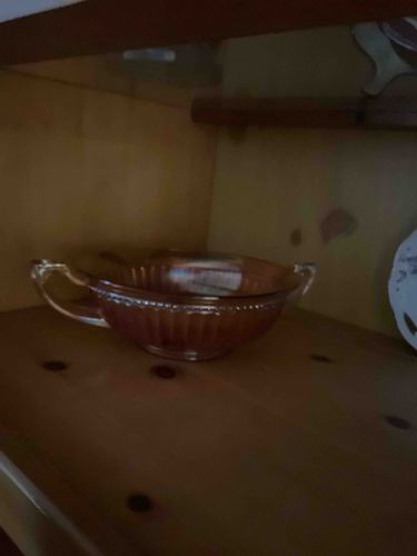 Marigold Carnival Glass Double-Handled Bonbon Dish