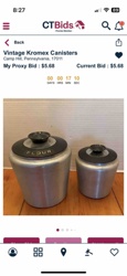 Vintage Kromex Canisters (Flour and Smaller Assorted)