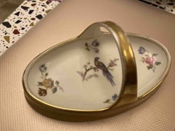 Tillowitz PALACE CHINA Germany Porcelain Handled Candy Dish/Basket