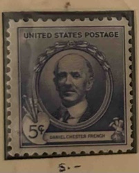 United States 5-cent Daniel Chester French Postage Stamp