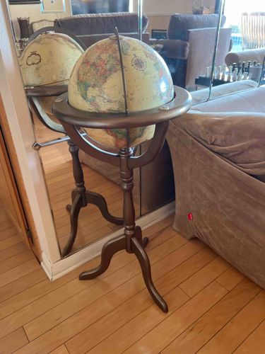 Vintage-Style Floor Standing World Globe