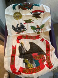 Vintage Patriotic Eagle Linen Tea Towel