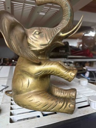 Vintage Korean Brass Elephant Figurine