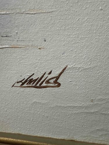 Signature of Artist Shahid on Canvas